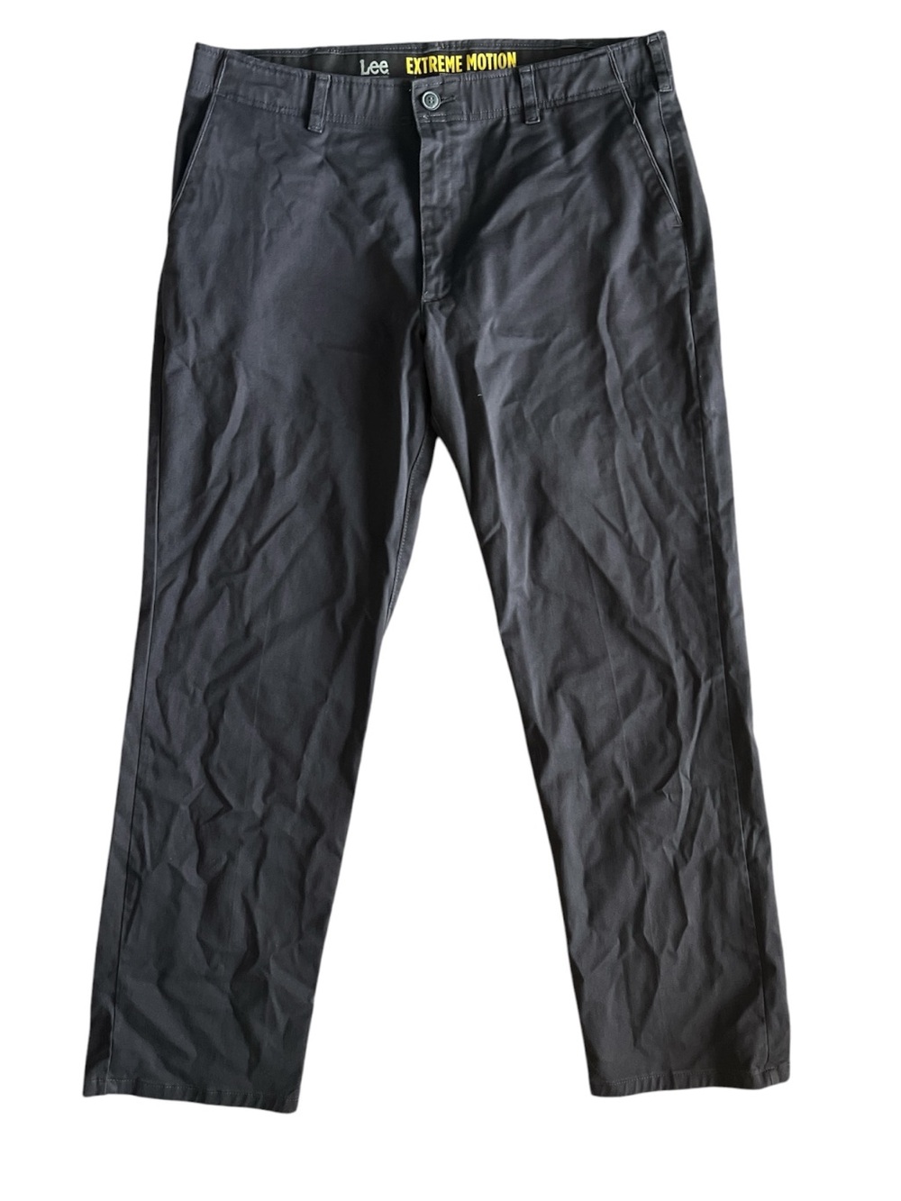 Lee Men’s Dark Gray Chinos - Straight Fit Size 36x32